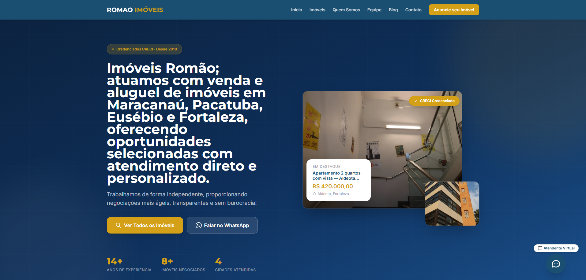 Site Imobiliária / Corretores + Sistema Admin