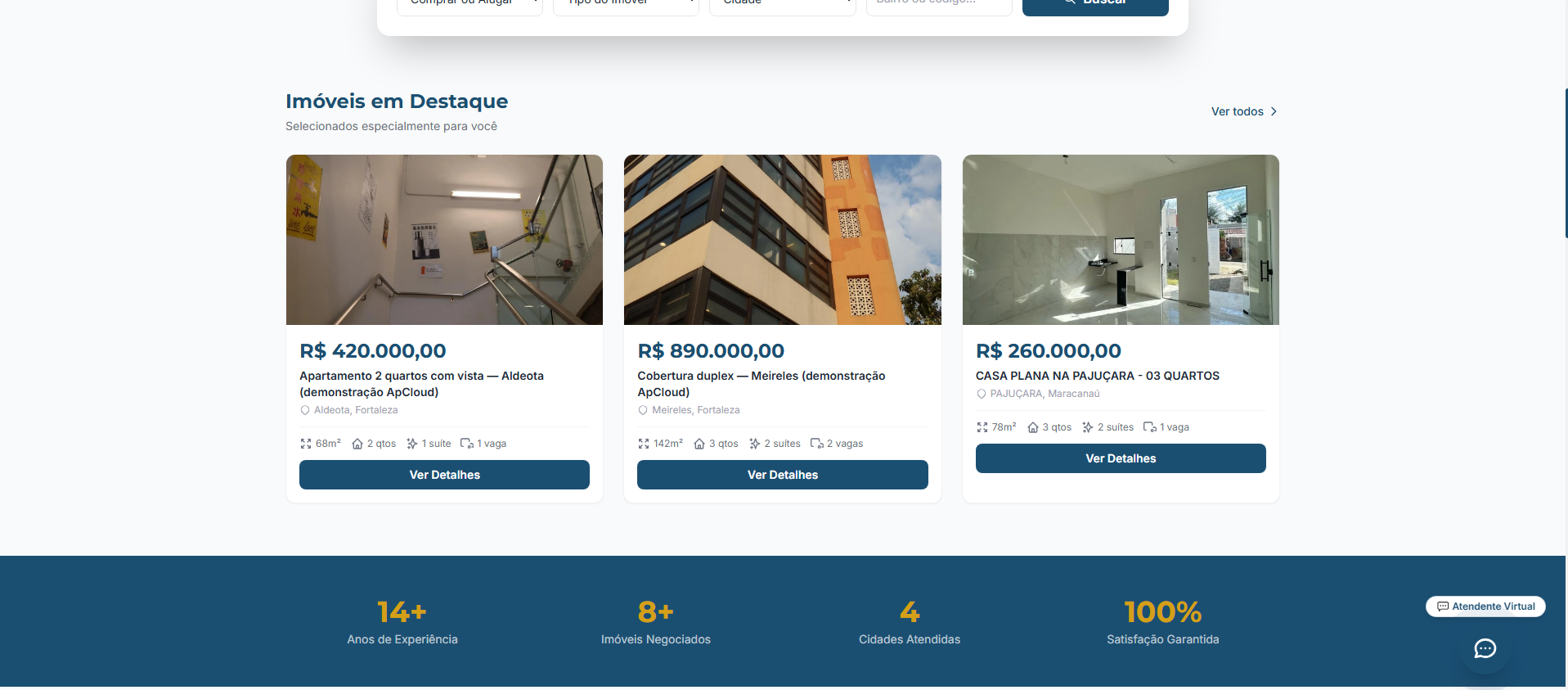 Site Imobiliária / Corretores + Sistema Admin